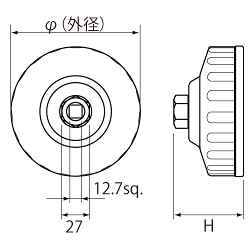 大径用カップ型オイルフィルタレンチ | ＫＴＣツールオフィシャルサイト