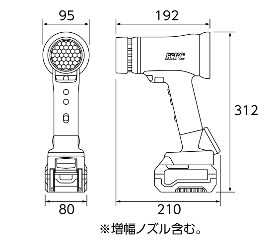 JTAE551の寸法図