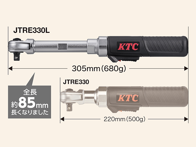 9.5sq.コードレスロングラチェットレンチセット