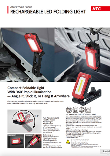 RECHARGEABLE LED FOLDING LIGHT