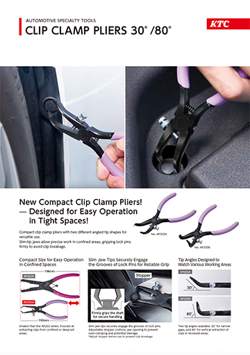 CLIP CLAMP PLIERS 30°& 80°