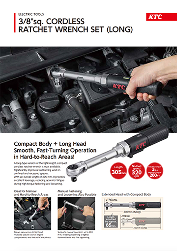 3/8”sq. CORDLESS RATCHET WRENCH SET LONG