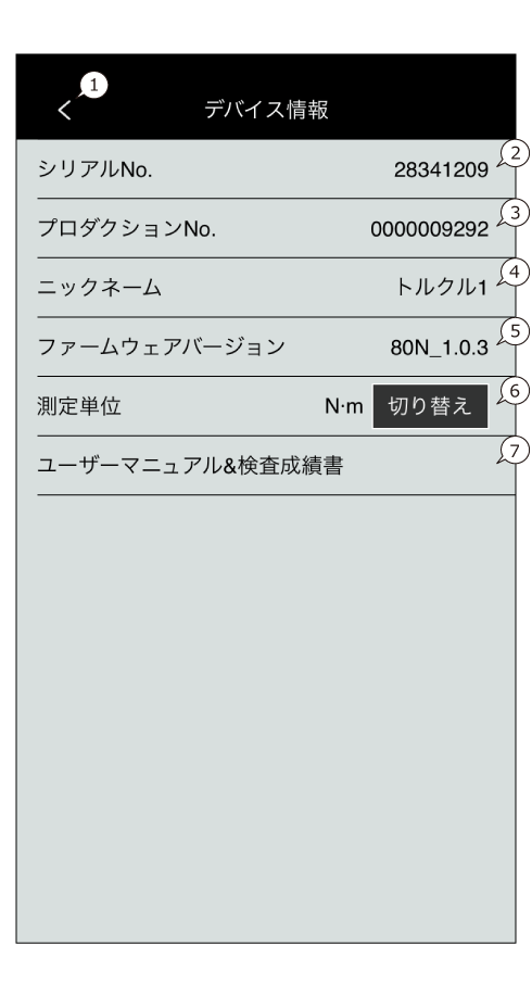 デバイス情報画面