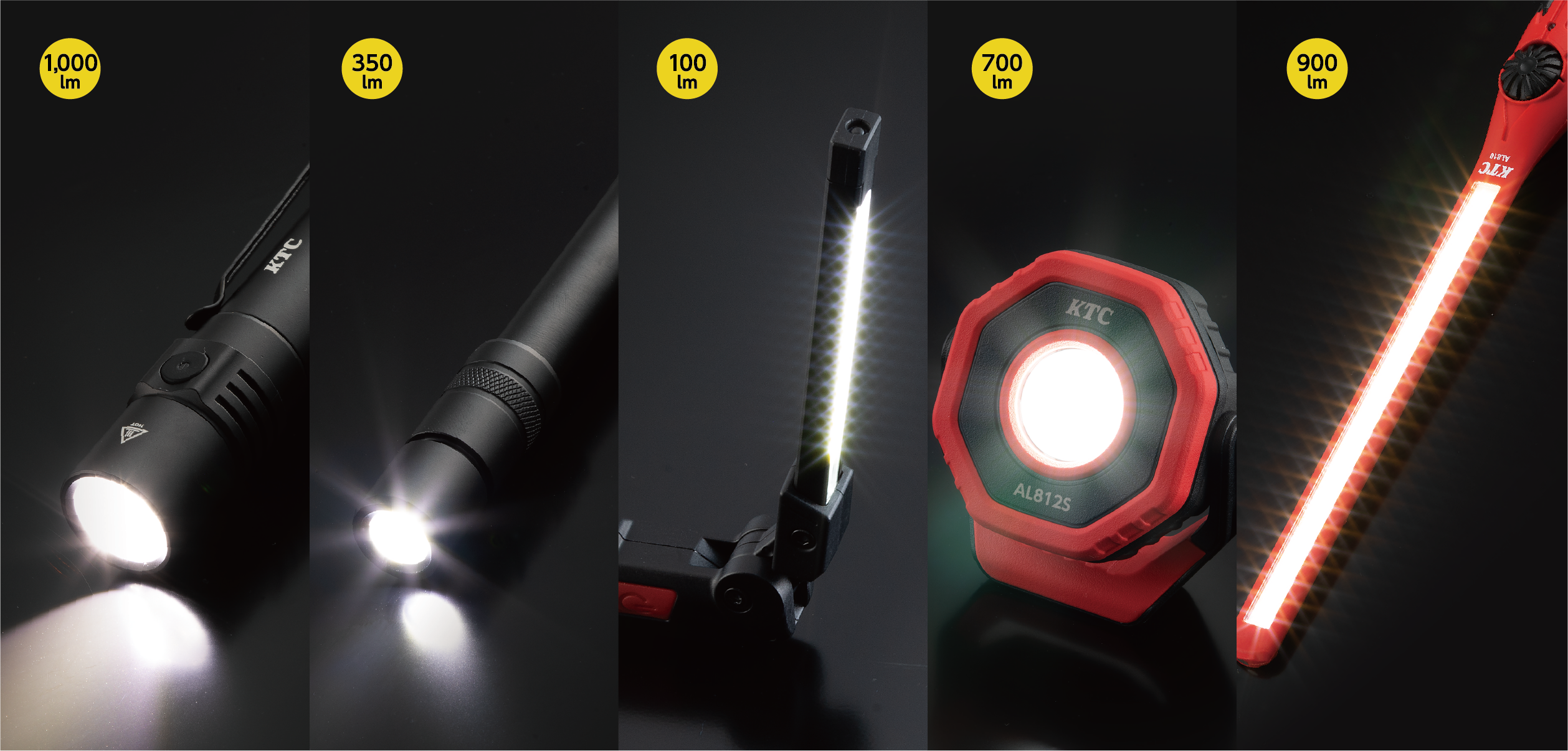 充電式LEDライトシリーズ 5種