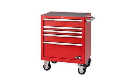 機能性に優れた上段深型の「ローラーキャビネット」に新色レッドを追加